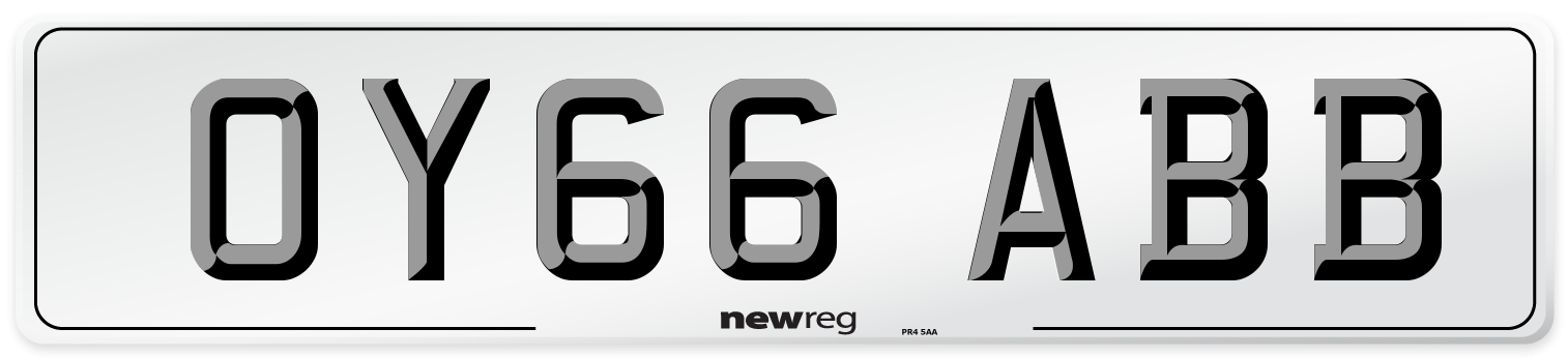 OY66 ABB Number Plate from New Reg